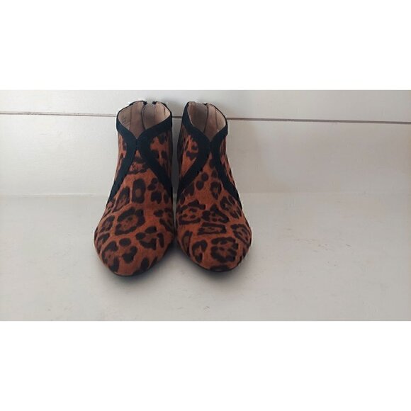 LifeStride Womens Glamour Leopard Ankle Boots Brown Black Pointed Toe/NWOB, Size - Picture 5 of 11